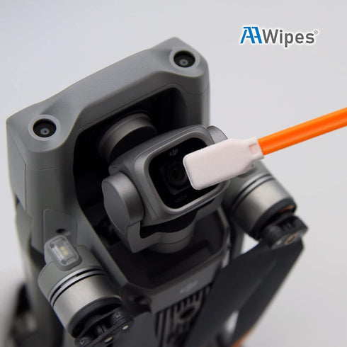 5" Cleanroom Swabs (100 pcs, Length/Swab Head Width=125 mm/14.5 mm, Orange, Rectangular Flat Head) Knitted Polyester Swabs Mid-Size General Purpos...