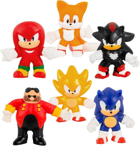 Heroes of Goo JIT Zu Minis Sonic 6 Pack - Collectible Stretchy Minis, 6 Stretchy Sonic Characters...