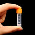 100 Pieces 2ml Plastic Graduated Vial Tube with Screw Caps, Test Tubes Small Test Sample Vial Storage Container for Lab (Orange)...