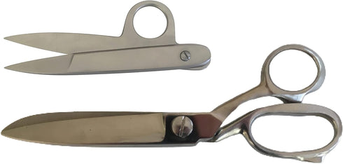 Tailor Scissors and Thread Nippers Set - Includes 8" Heavy Duty Tailor Scissors and 4.5" Thread Nippers...