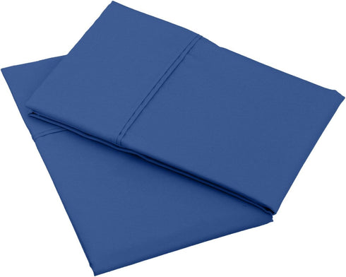 GiveAbay Basics 400 Thread Count Cotton Pillow Cases, King, 40" L x 20" W, Navy - Set of 2, Pillows Not Included...