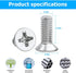 8PCS Stainless Steel Brake Disc Rotor Screws, 93600-06014-0H, Retaining Hardware Bolts Screw Kit for Front and Rear, Car Replacement for Acura, K3...