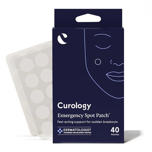 Curology Emergency Spot Pimple Patches for Face, Hydrocolloid Pimple Patches Fast-Acting Support, Spot Concealing and Oil Absorbing, 40 Count...