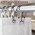Shower Curtain Hooks Rust Resistant Shower Curtain Rings Metal Double Glide Rollers Shower Hooks for Bathroom Shower Curtain Rods Curtains, Set of...