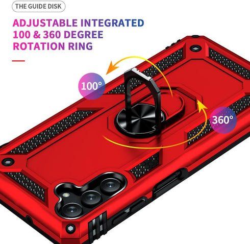Galaxy A13 5G Case, Samsung A13 5G Case, Galaxy A04s Case with HD Screen Protector, Military-Grade Ring Holder Stand Car Mount 15ft Drop Tested Sh...