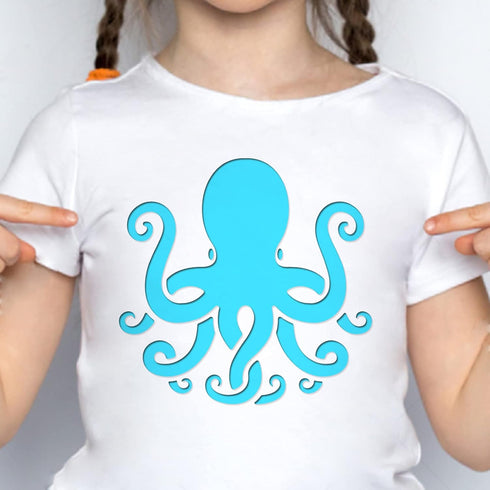 FINGERINSPIRE Octopus Drawing Painting Stencils Templates 11.8x11.8 inch Plastic Stencils Decoration Square Reusable Ocean Theme Stencils for Pain...