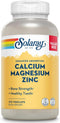 SOLARAY Calcium Magnesium Zinc Supplement - with Calcium 1000mg, Magnesium 500mg - Bone Health, Muscle Function, Heart Health and Immune Support -...