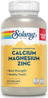 SOLARAY Calcium Magnesium Zinc Supplement - with Calcium 1000mg, Magnesium 500mg - Bone Health, Muscle Function, Heart Health and Immune Support -...