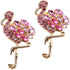 SaiDian 2Pcs Crystal Rhinestone Flamingo Brooch Pin Pink Bird Enamel Collar Lapel Corsage Badge For Women...