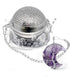 Stainless Steel Tree of Life Tea Ball - Amethyst Crescent Moon Pendant Infuser for Loose Tea Leaves...