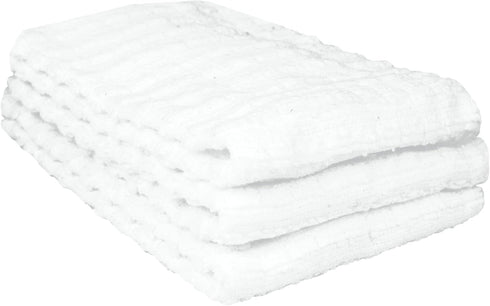 Ritz Royale Collection 100% Combed Terry Cotton, Highly Absorbent, Kitchen Dish Cloth Set, 13-3/4" x 12", 3-Pack, Solid, White...