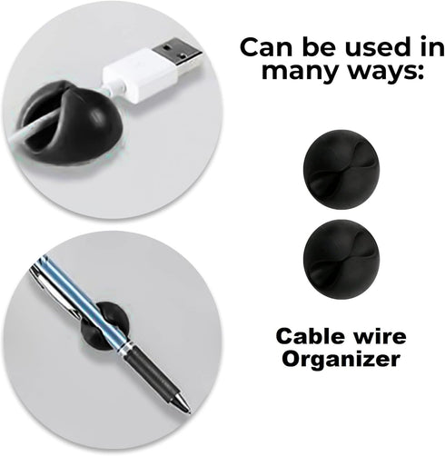 Headphone Hanger Wall Hook 2-Pack - Organizes & Protects Headphones. Stick-On Attach to Wall or Under Desk. includes Cable Organizer, Double Sided...