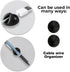 Headphone Hanger Wall Hook 2-Pack - Organizes & Protects Headphones. Stick-On Attach to Wall or Under Desk. includes Cable Organizer, Double Sided...
