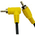 2Pcs RCA Phono Right Angle 90 Degree Male to Male Audio Subwoofer Cable Stereo RCA Projector Cable Gold Plated for Amplifiers Home Theater HDTV Ho...