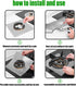 Stove Burner Covers,0.3 MM Double Thickness,8 Pack,Gas Stove Burner Liners,Non-stick Reusable Gas Range Stove Top Covers for Kitchen,Cuttable,Easy to Clean,Silver,Size 10.6” x 10.6”
