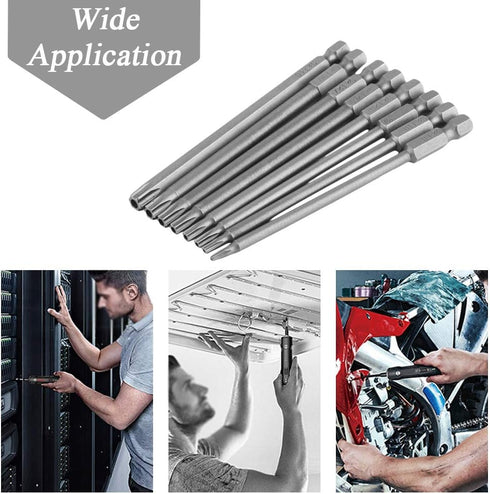 Mesee 8Pcs Magnetic Torx Head Screwdriver Bits with 1/4 Inch Shank, T8-T40 S2 Steel Star Torx Screwdriver Bit Set for Woodworking Home Repairing T...
