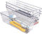 4 PCS Clear Plastic Drawer Organizer, Desk Drawer Divider Organizers and Storage Bins for Makeup, Jewelry, Gadgets for Kitchen, Bedroom, Bathroom,...