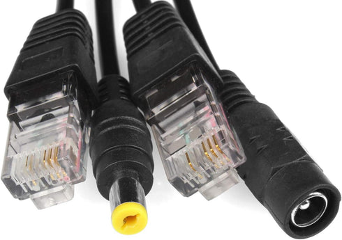Passive PoE Injector 6 Pairs PoE Splitter Kit Passive PoE Injector and PoE Splitter Kit with 5.5x2.1 mm DC Connector RJ45 Power Over Ethernet...
