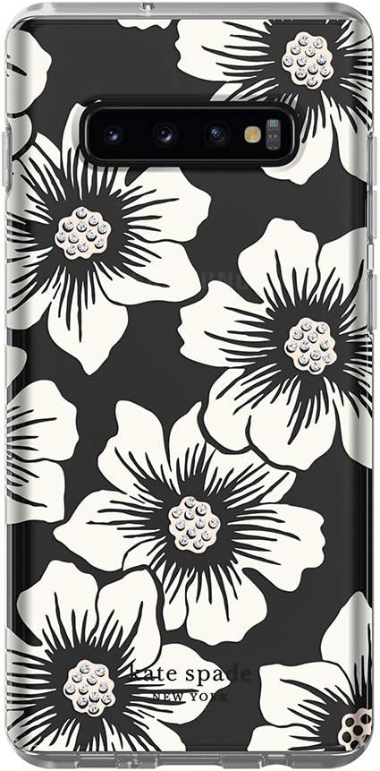 Kate Spade Defensive Hardshell Case for Galaxy S10 Plus - Hollyhock Cream/Clear...