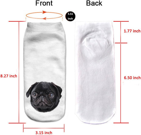 7 Pairs Funny Dog Ankle Socks Novelty Animal No Show Socks for Women...