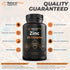 Zinc Supplement Complex with Copper and Vitamin C - Natural Flow 3X Zinc Carnosine, Bisglycinate Chelate, and Orotate, Chelated Zinc Copper, Easy ...