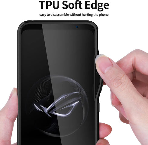 Foluu for Asus ROG Phone 7/ROG 7 Ultimate Case, Hard PC Back & Soft TPU Bumper Protective Shockproof Scratch Resistant Case for Asus ROG Phone 7/R...