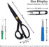 BIHRTC Fabric Scissors Professional 9 inch Heavy Duty Scissors Dressmaking Tailor Scissors U Shape Yarn Thread Cutter Ripper Sewing Shears Scissor...