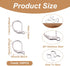 Pandahall 100pcs Stainless Steel Lever Back Hoop Earrings Surgical Earring Components for Jewelry Makings 13x10x1.5mm...