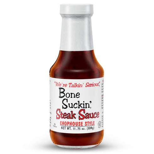 Bone Suckin' Steak Sauce, Chop House Style, 11.75 oz - Glass Bottle - Steaks, Burgers, Meatloaf, Pork Chops & Chicken - Gluten Free, Non-GMO - 1 P...