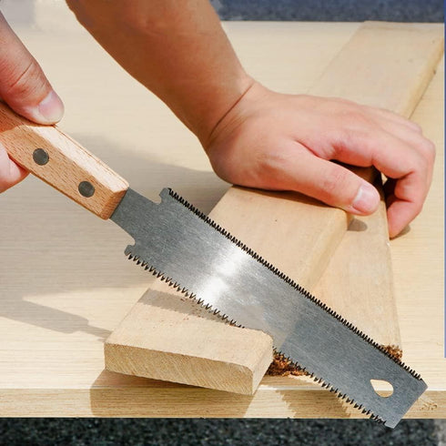 Small Pull Hand Saw 6 Inch Double Edge Sided Pull Saw Ryoba SK5 Flexible Blade 14/17 TPI Flush Cut Beech Handle Wood Saw Handsaw for Woodworking T...