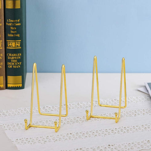 Plate Stands for Display - Plate Holder Display Stand Table Easel Picture Frame Stand Display Photo|Decorative Plate |Dish | Tabletop Art-6inch-Go...