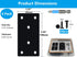 4 Pack Black Flat Mending Plate,Six-Hole Metal Bracket, Straight Steel Brace 3.94 x 1.97'', Fixing Joining Plate for Wood with 24PCS Screws, 1x Sc...
