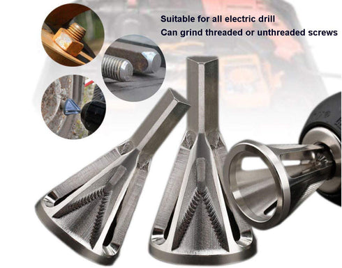 2 PCS HSS Deburring External Chamfer Remove Burr Tools for Drill Bit Eliminate Damaged Extractor Fits Size 8-32 Bolts,(Silver)...