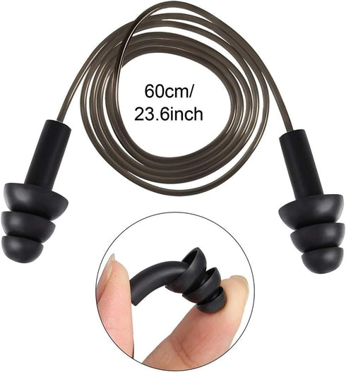 Ear Plugs for Sleeping,16 Pairs Noise Canceling Soft Reusable Silicone Earplugs Waterproof Noise Reduction Earplugs for Concert,Swimming,Study,Lou...