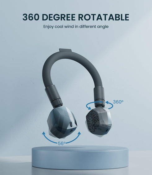 Portable Neck Fan, Bladeless Personal Fan, 360°Cooling Wearable Fan, Fast Cooling, USB Rechargeable Battery Operated, 3 Speeds Ultra Quiet, Birthd...