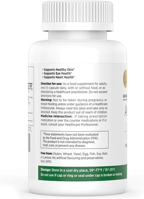New Zealand - Astaxanthin 12mg from Microalgae Haematococcus Pluvialis - 60 Soft Gels - GMO & Gluten Free - Antioxidant - Supports Joint Mobility ...