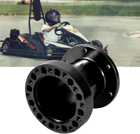 3inch Universal Car Aluminium Steering Wheel Hub Spacer Steering Adapter Kit (Black)...