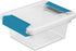 STERILITE Mini Clip Box Clear Base & Lid Aquarium Blue Latches...