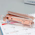 Clear Acrylic Stapler Rose Gold Desktop Stapler Cute Mini Staplers for No.10 Staples Refill, Heavy Duty Office Stapler Desk Accessiories for Offic...