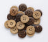 Coconut Shell Buttons Size 13/16 Inch (20mm) 4 Holes Coconut Button for Garment Sewing or DIY Crafts Pack of 100pcs...