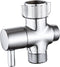 Bidet T Adapter, Brass T Adapter with Shut-off Valve, 3-way Tee Connector 7/8" x 7/8" x G1/2, Leak-Free Chrome Metal T Valve Adapter for Toilet Bi...
