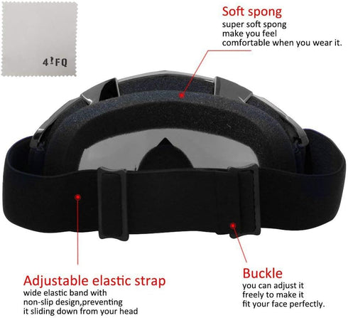 Motorcycle Goggles Dirt Bike Goggles Anti UV Safety Goggles Anti Scratch Motocross Goggles Dustproof Motorcycle Glasses Motorbike Goggles for Cycl...