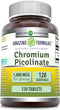 Amazing Formulas Chromium Picolinate | 1000 Mcg Tablets Supplement | Non-GMO | Gluten Free | Made in USA (1 Pack, 120 Count)...