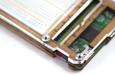 Zebra Zero Plus for Raspberry Pi Zero & Zero Wireless - Wood Includes Breadboard...