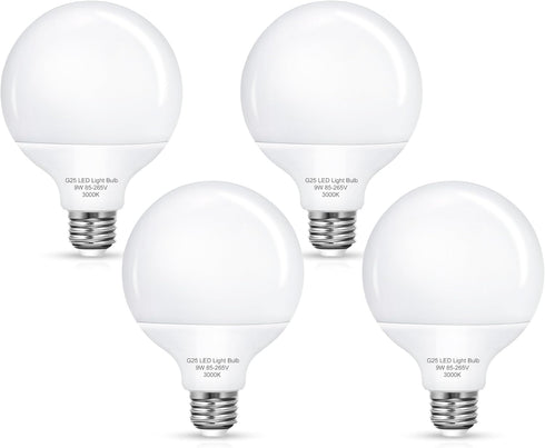 Vanity Light Bulbs for Bathroom, G25 LED Globe Light Bulb 100 Watt Equivalent, 3000K Warm White LED Bulbs E26 Medium Base for Mirror Makeup Chande...