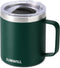 SUNWILL Travel Coffee Mug with Lid, Insulated Cup with Handle, 14 oz Stainless Steel Tumbler for Camping, Office, Outdoor, Powder Coated Forest Gr...