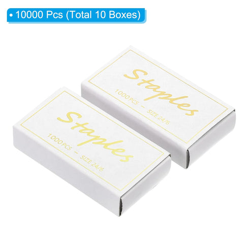 PATIKIL 24/6 Staples, 10000 Pcs 50/Strip Standard Size Jam Free Sharp Chisel Point Stapler Refill for Desktop Stapler Home Office, Rose Gold...