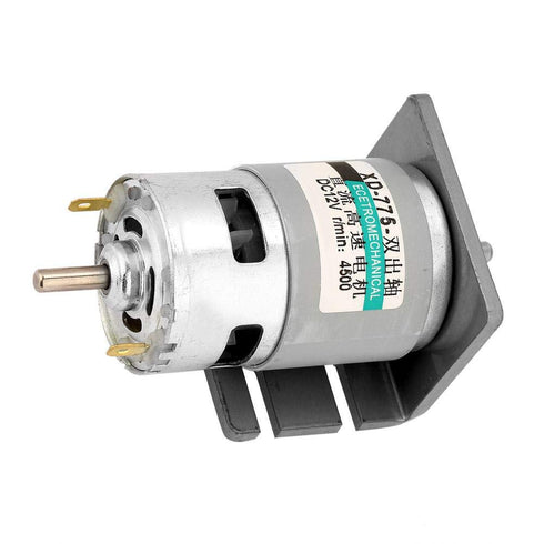 DC24V 12V 775 Motor 50W High Power Large Torque Double-Shaft Output Dc Motor Electric Drill Chuck Motor(12V4500RPM with Bracket)......