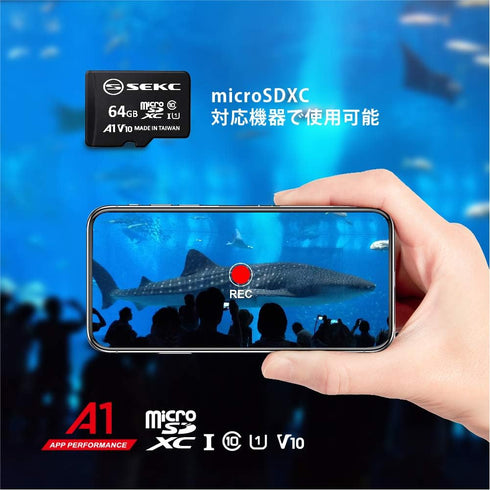 64GB microSDXC Memory Card with SD Adapter UHS-I U1 A1 V10 Full HD 4K Ultra HD (SV10A164)...