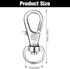 35 Pieces Swivel Clasps Lanyard Snap Hooks Swivel Snap Hooks Metal Keychain Clip Hooks Lobster Claw Clasps for Keychain Key Ring Crafts (White K, ...